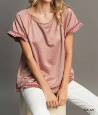 Umgee - Scoop Neck High Low Top
