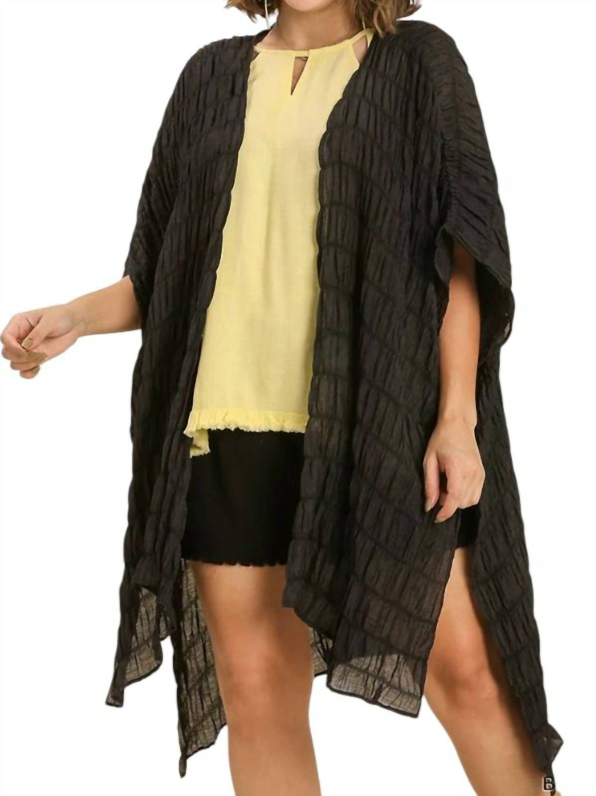 Umgee - Sheer Ruffle Textured Kimono