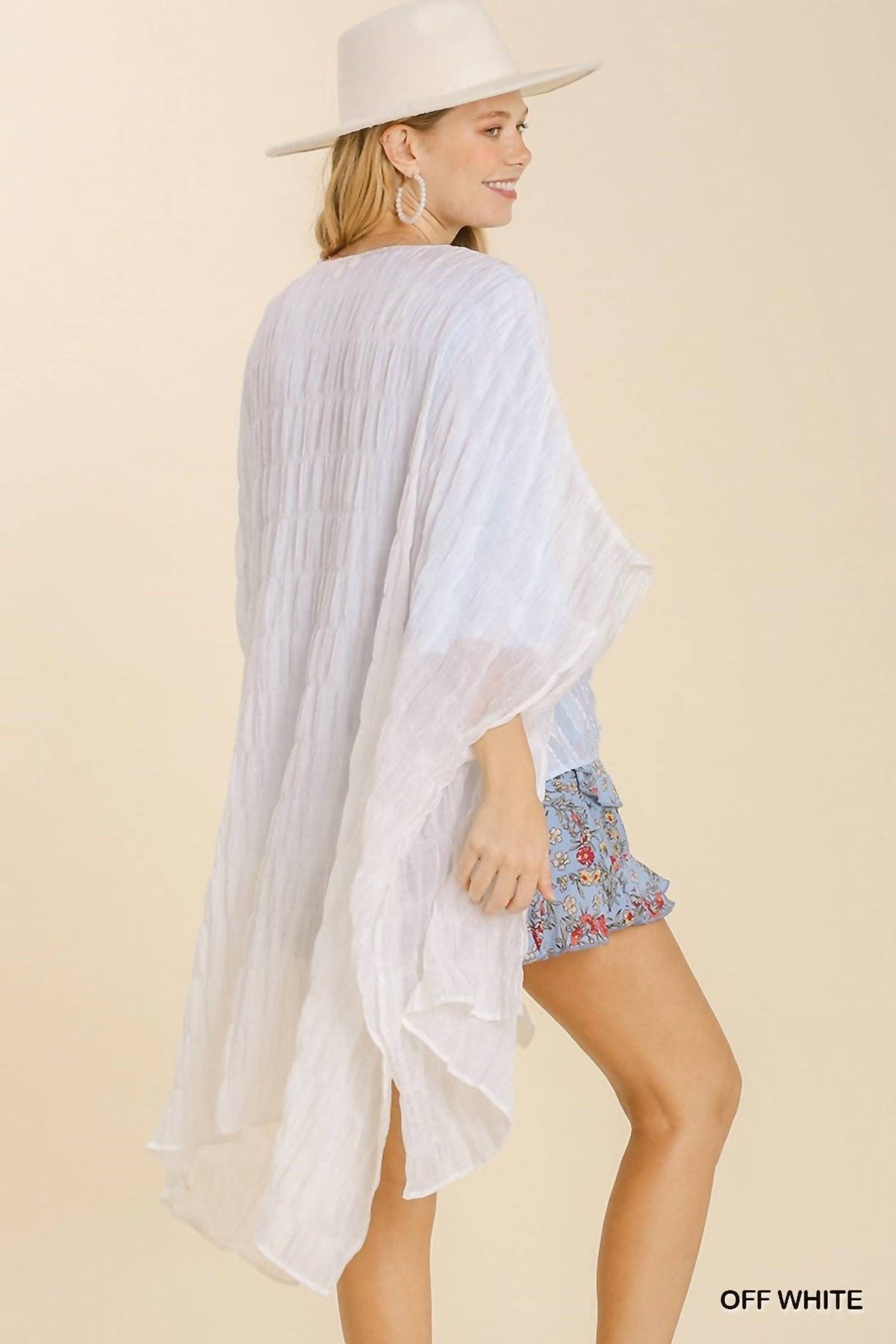 Umgee - Sheer Ruffle Textured Kimono