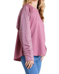 Umgee - Star Layered Mesh Sleeve Top