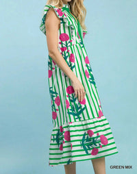 Umgee - Striped Petals Dress