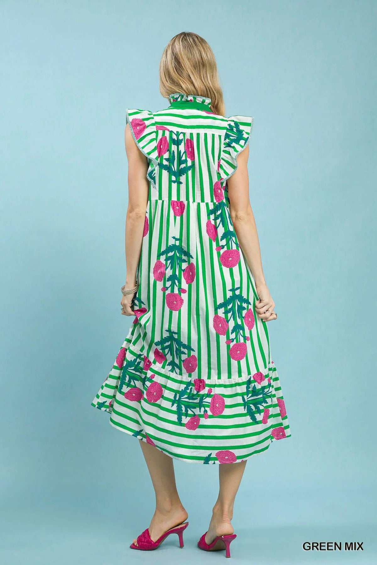 Umgee - Striped Petals Dress
