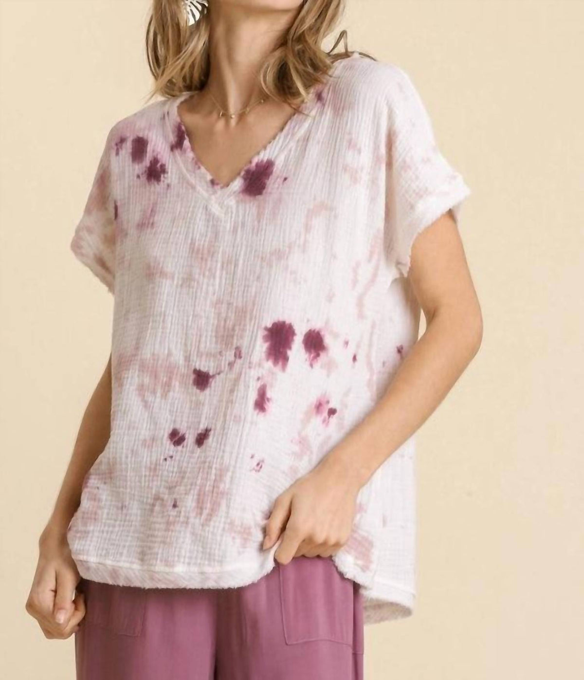 Umgee - Tie Dye Cotton Gauze Top