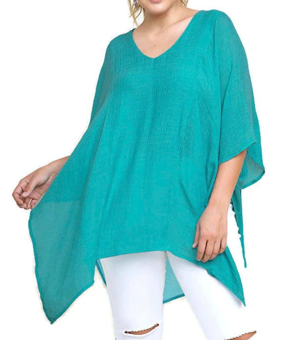 Umgee - V-neck Caftan Tunic