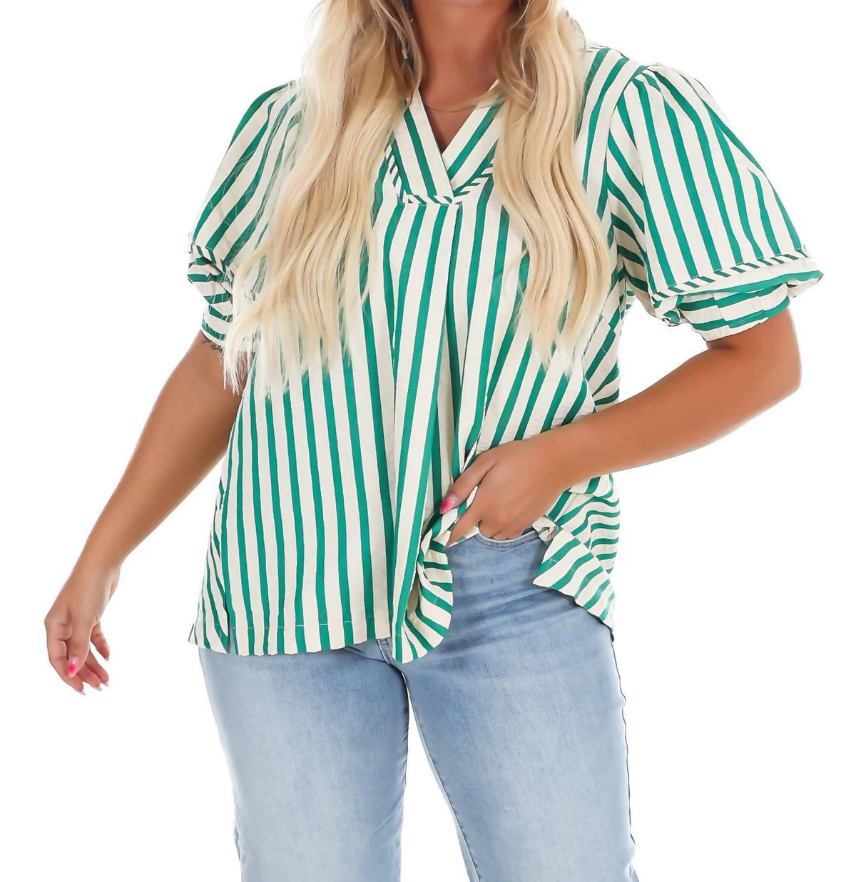 Umgee - Women's Easy Tide Stripe Top