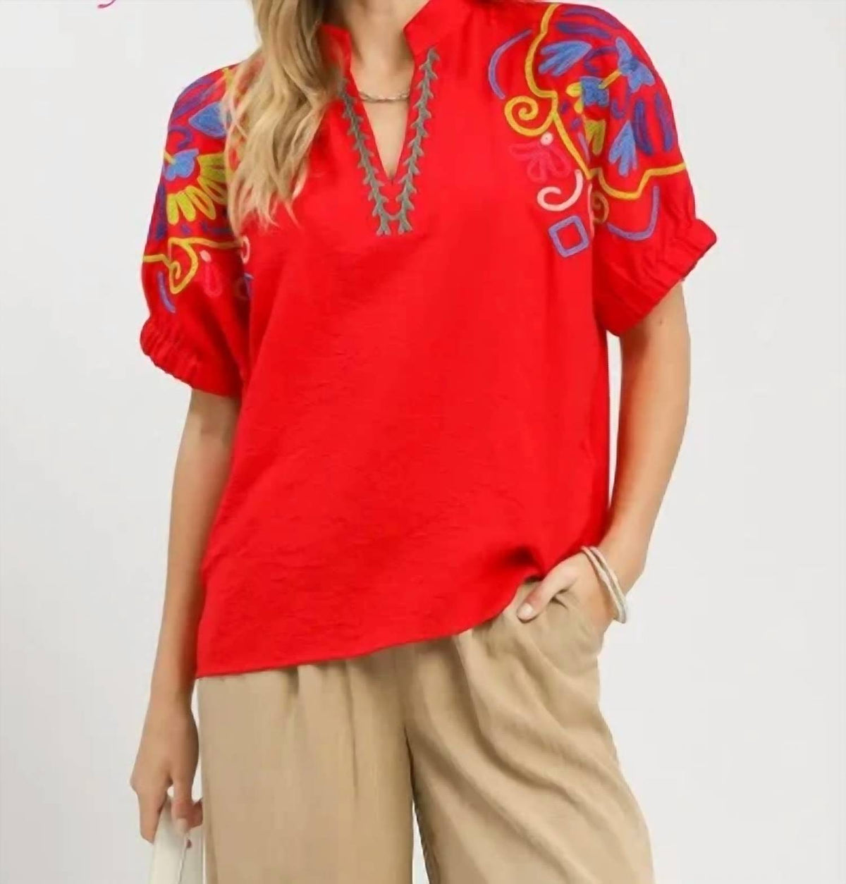 Umgee - Women's Patterned Blouse