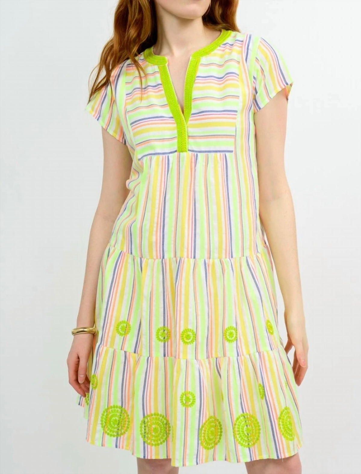 Uncle Frank - Cap Sleeve Tiered Dress