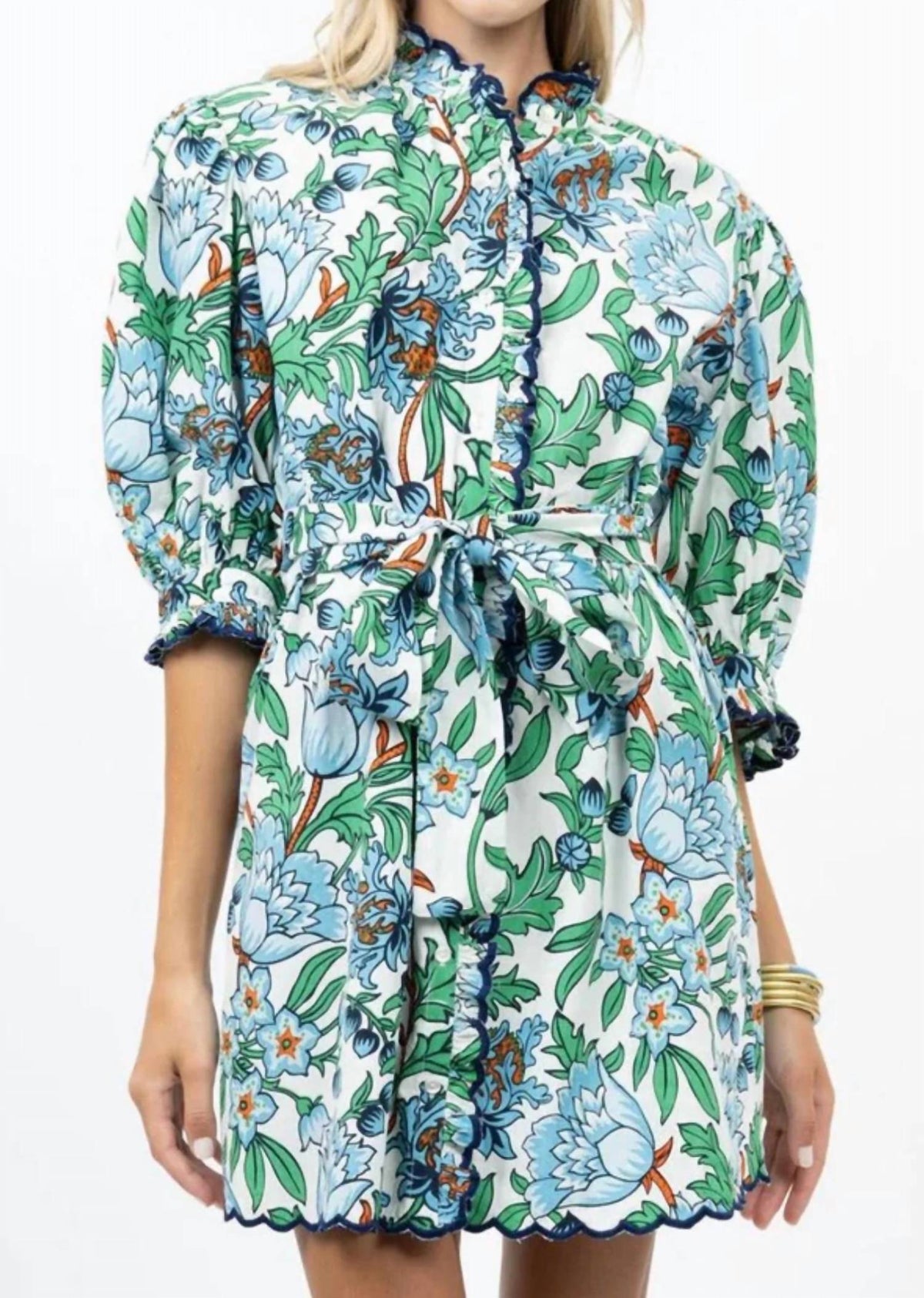 Uncle Frank - Scallop Front Print Dress