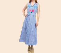 Uncle Frank - Sun Sation Striped Tiered Maxi Dress