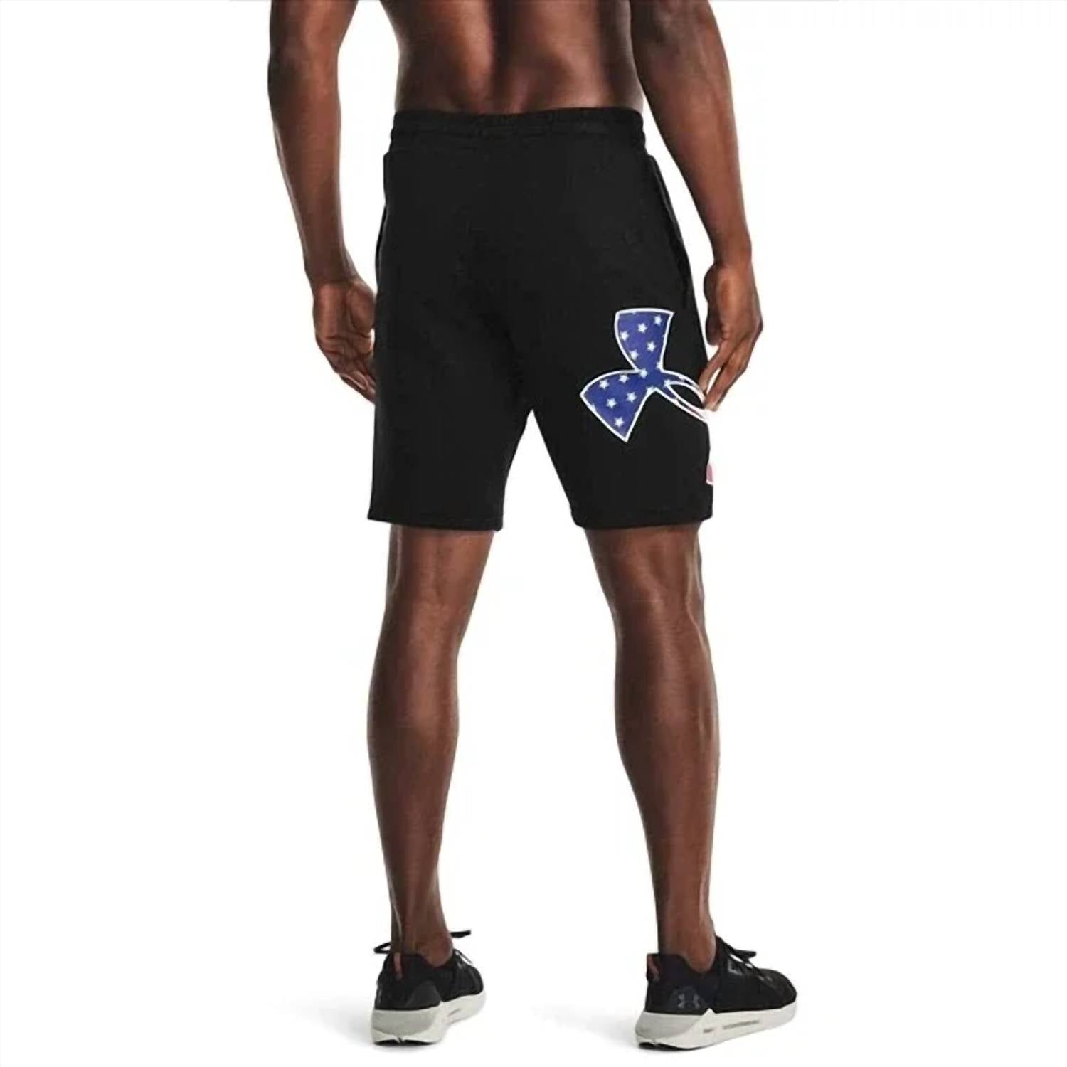 Under Armour - Freedom Rival Big Flag Logo Short - athletic - black - clothing