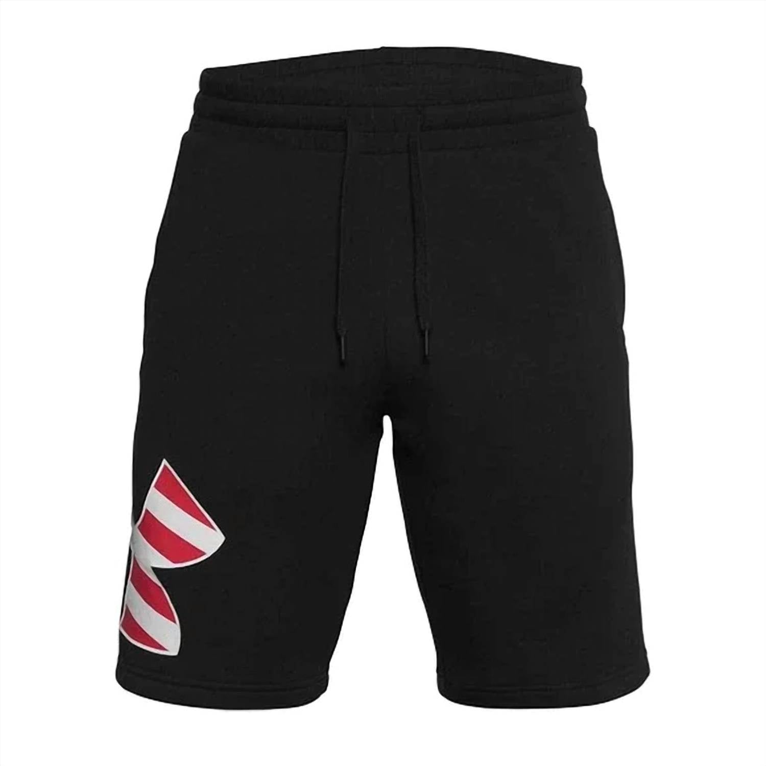 Under Armour - Freedom Rival Big Flag Logo Short - athletic - black - clothing