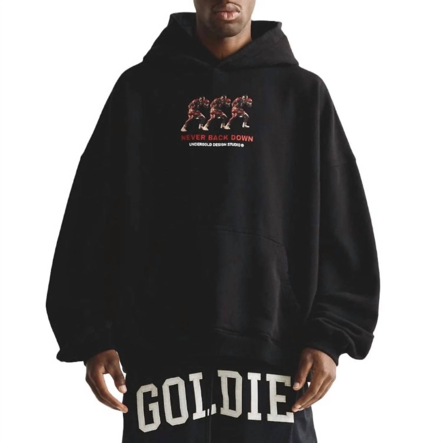 Undergold - Dreamers "never Back Down" Hoodie - black - clothing - graphic
