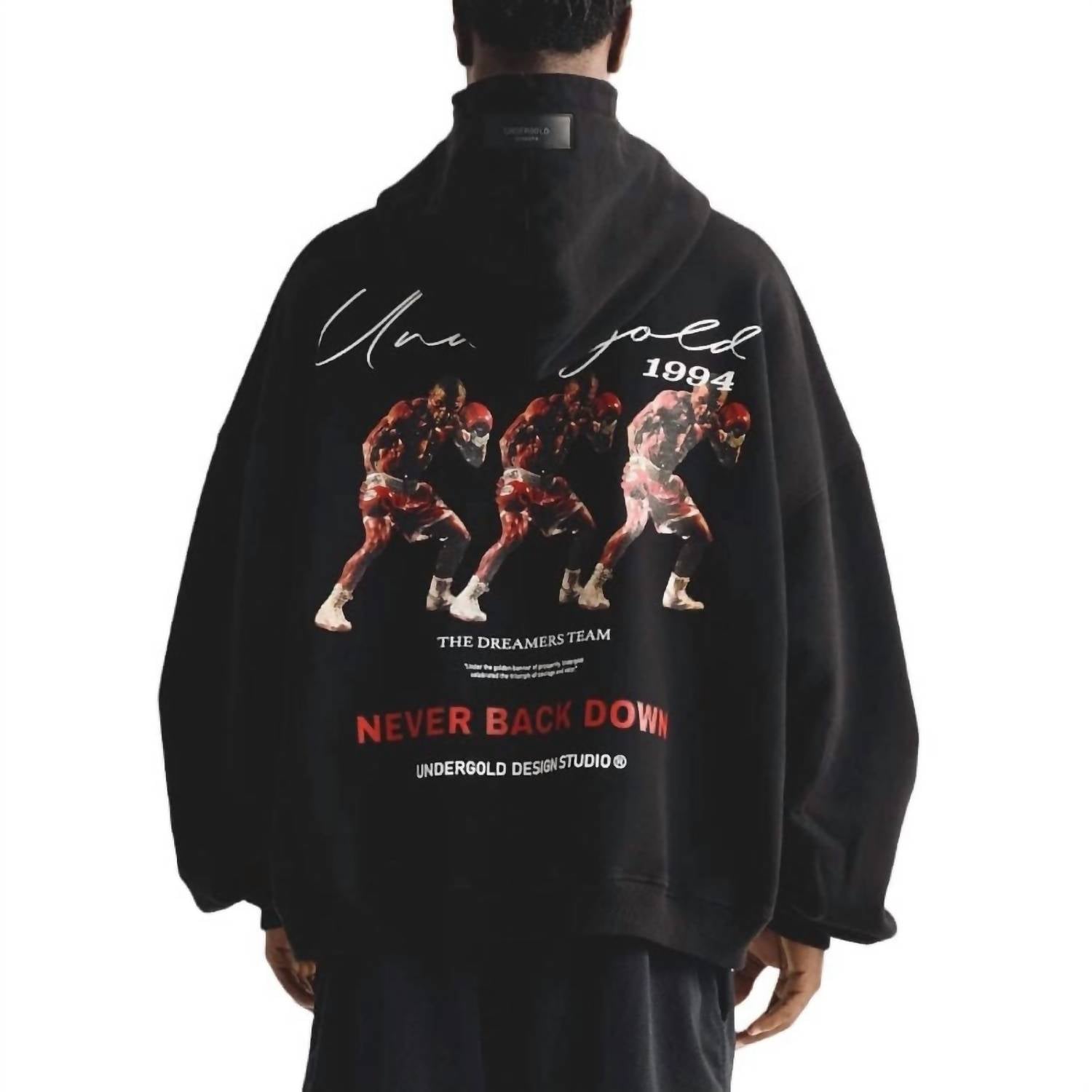 Undergold - Dreamers "never Back Down" Hoodie - black - clothing - graphic