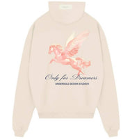 Undergold - Dreamers Pegasus Boxy Hoodie - beige - clothing - graphic