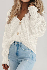 Unknown - Chunky Knit Button Up Cardigan