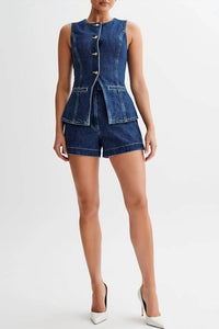 Unknown - Denim Short Set