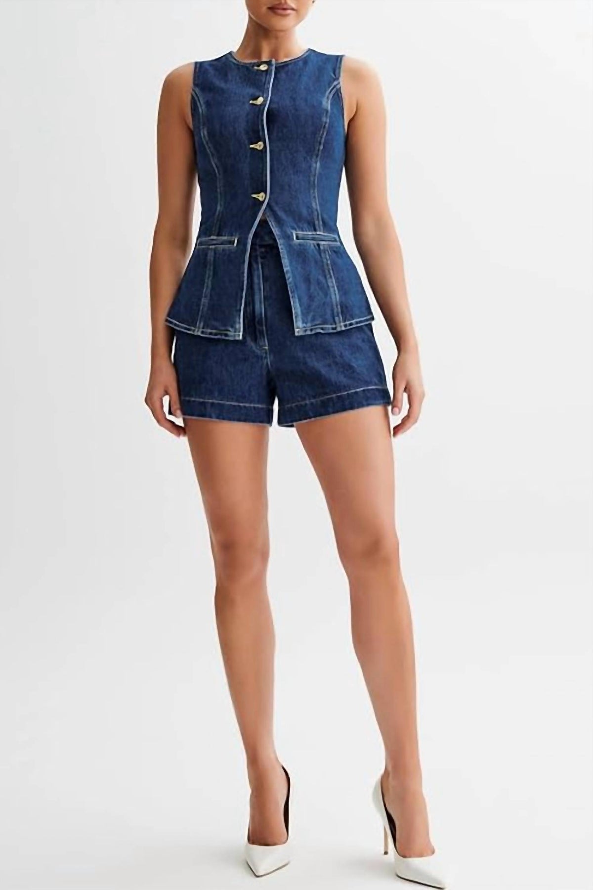 Unknown - Denim Short Set