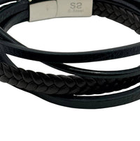 Unknown - Women's Braided Leather Wrap Bracelet