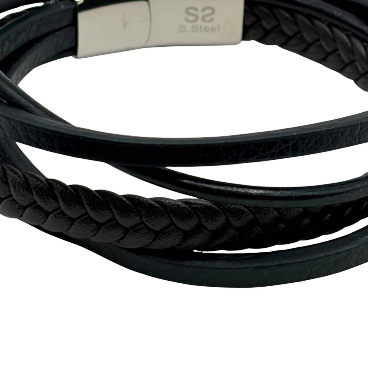 Unknown - Women's Braided Leather Wrap Bracelet