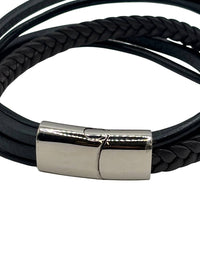 Unknown - Women's Braided Leather Wrap Bracelet