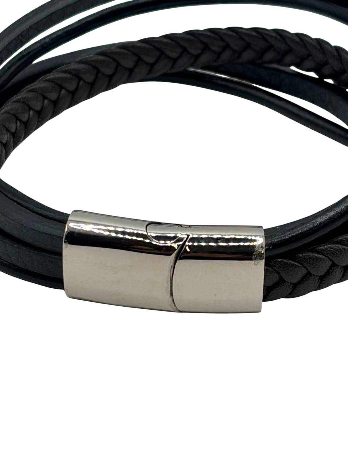 Unknown - Women's Braided Leather Wrap Bracelet