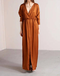 Unlined - Cecilia Oversized Kimono Sleeve Maxi Dress