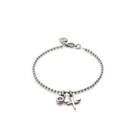 Unode50 - Dragonfly Purple Crystal Chain Bracelet