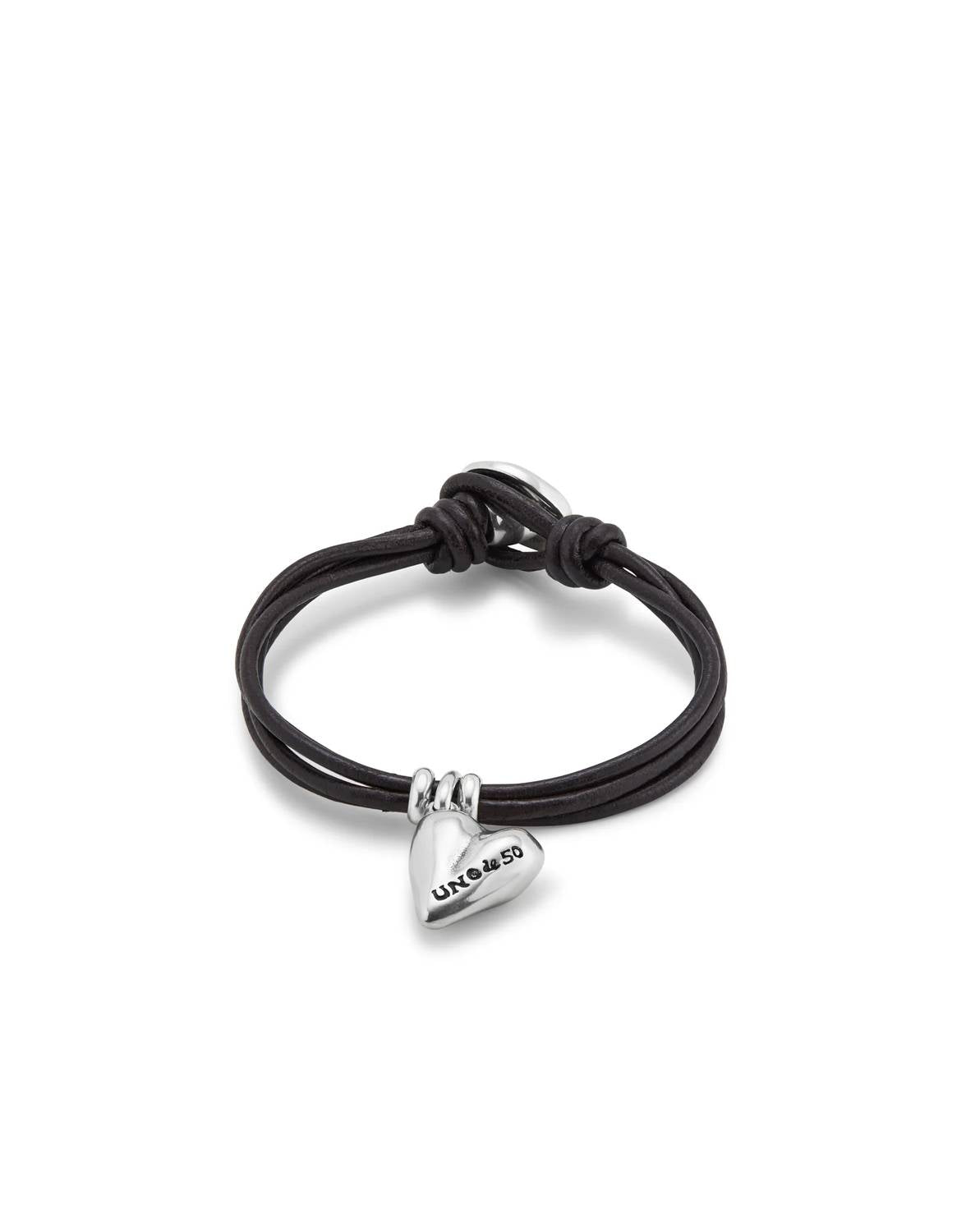 Unode50 - Leather Bracelet With A Heart Charm