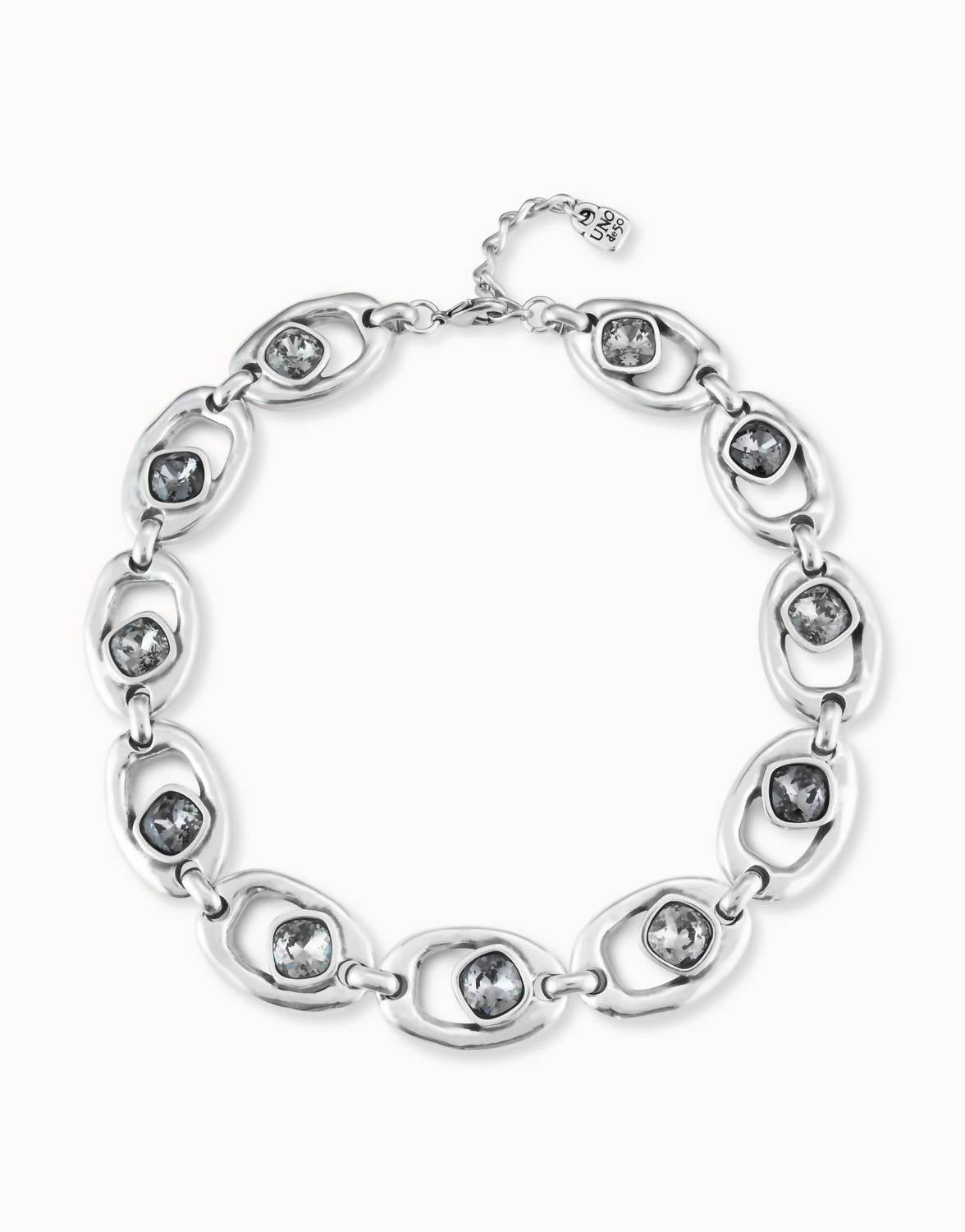 Unode50 - Short Oval Link Chain Necklace With Crystal