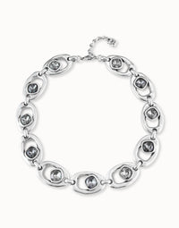 Unode50 - Short Oval Link Chain Necklace With Crystal