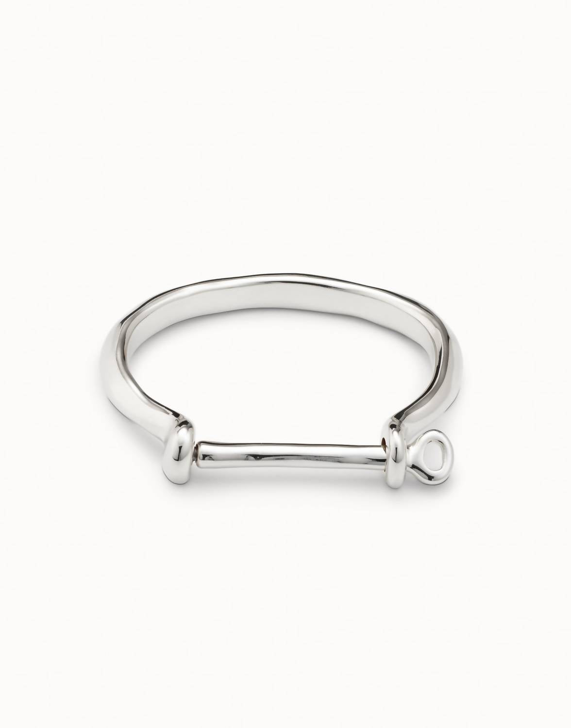 Unode50 - Unisex Shackle‑style Clasp Bangle Bracelet