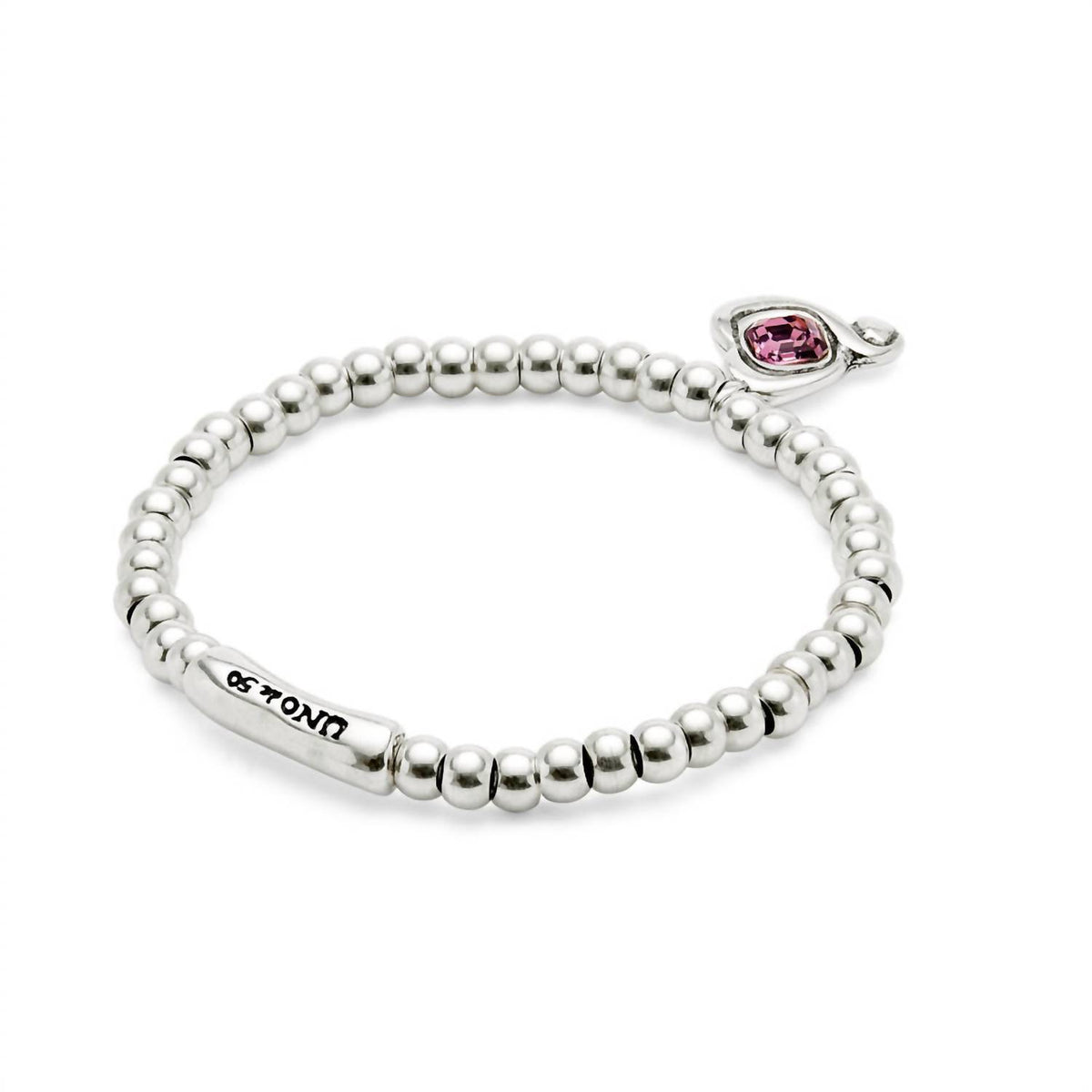 Unode50 - Women's Beaded Stretch Heart Bracelet