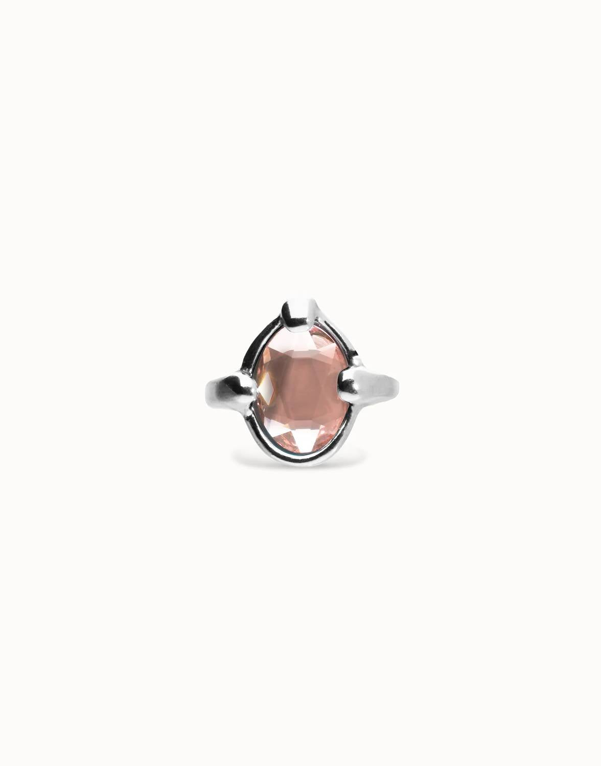 Unode50 - Women's Oval Faceted Crystal Ring