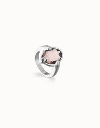 Unode50 - Women's Oval Faceted Crystal Ring