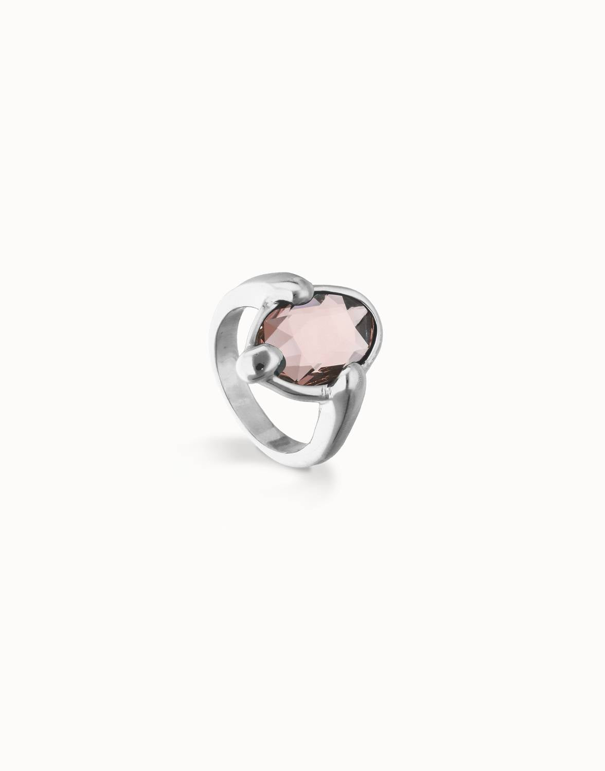 Unode50 - Women's Oval Faceted Crystal Ring