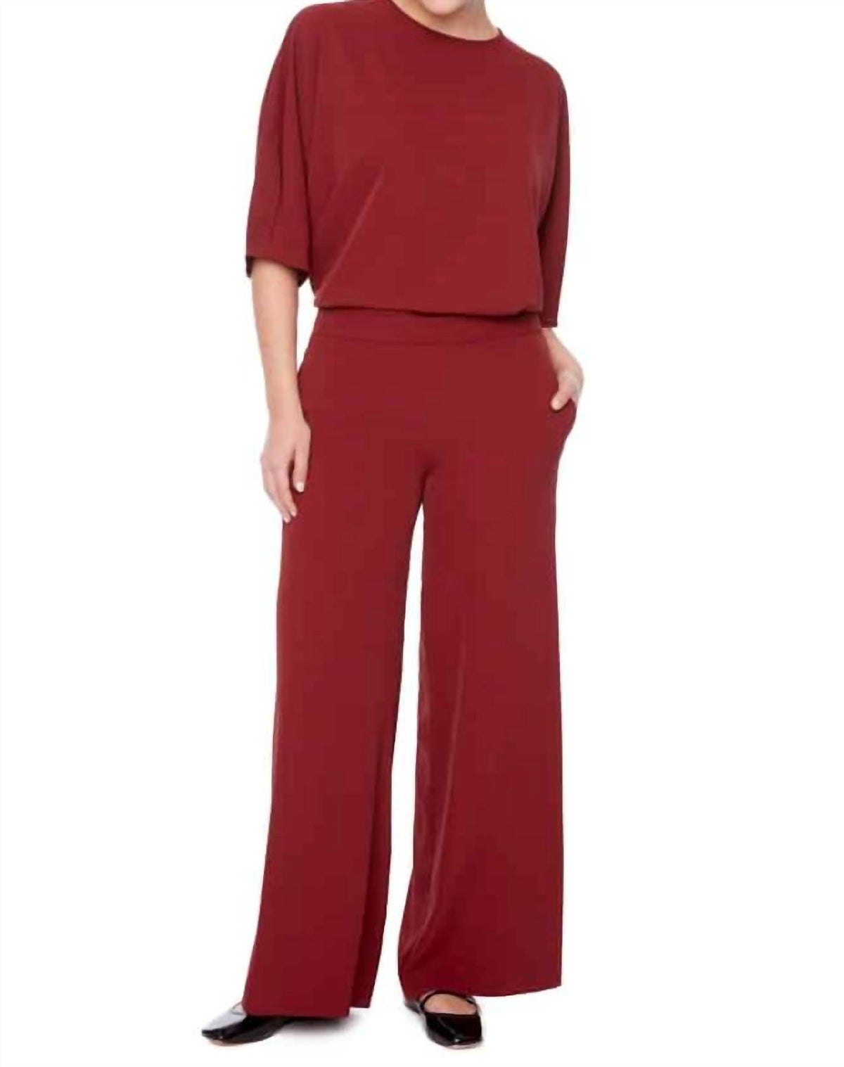 Up! - Solid Vegan Silk Wide Leg Pant