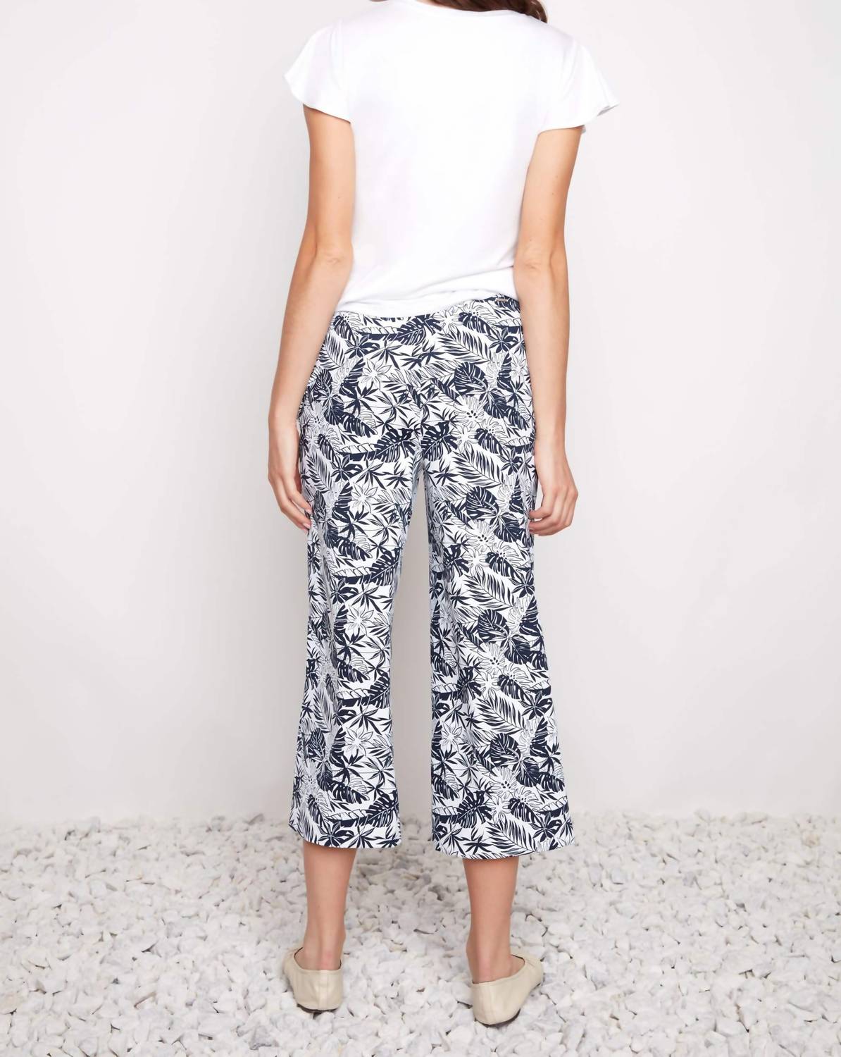 Up! - Textured Wide Leg Cropped Pant