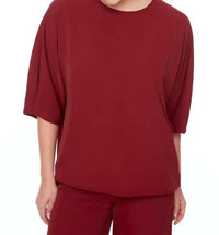 Up! - Vented Long Sleeve Vegan Silk Top