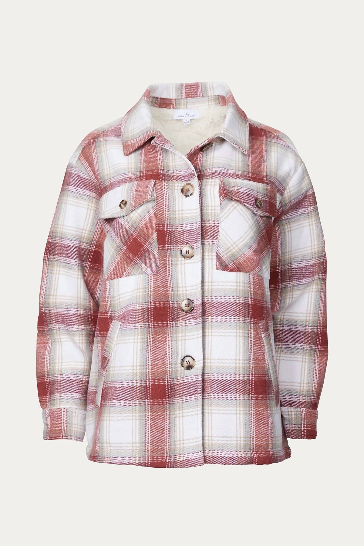 CHECKED SHERPA-LINED SHACKET