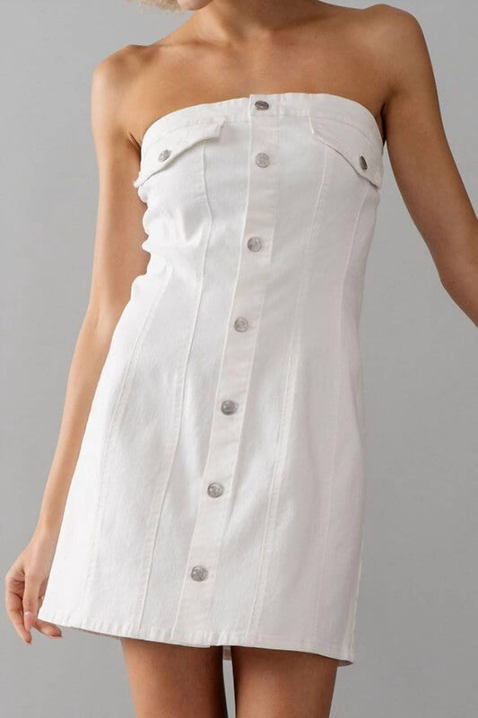 Urban Daizy - Drew Strapless Denim Dress - clothing - collection:Graddresses(Auto) - cotton - blend