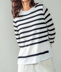 Urban Daizy - Layered Pullover Sweater - blue - clothing - crew