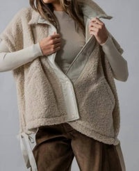 Urban Daizy - Snap Button Teddy Fleece Vest