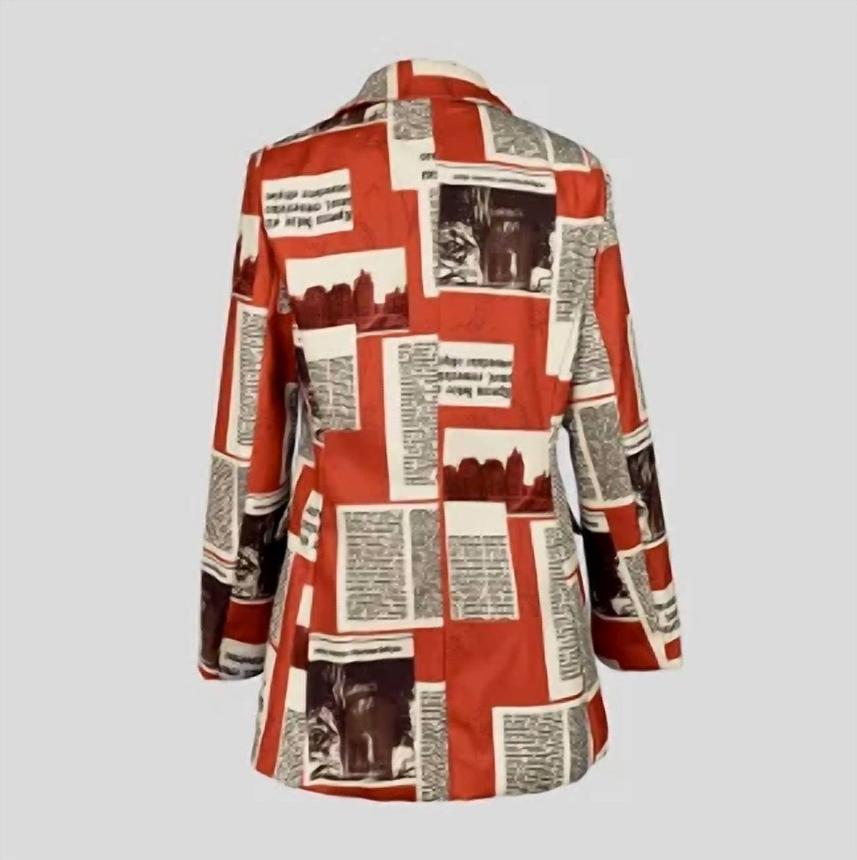 Uzwholesale - Newspaper Print Blazer