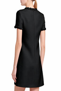Valentino - Braid Trim Short Sleeve Shift Dress
