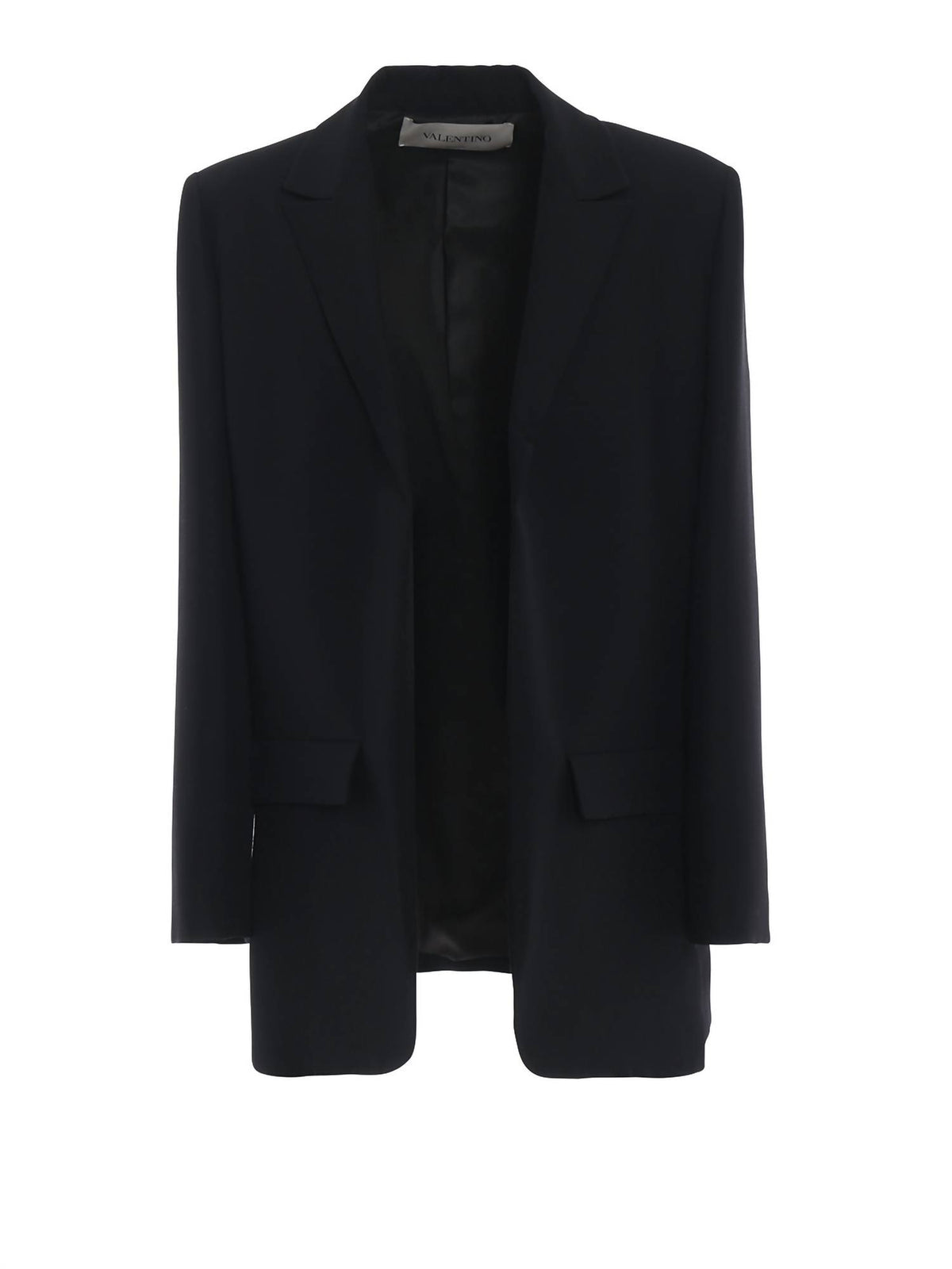 Valentino - Crepe Cady Open Front Tailored Blazer