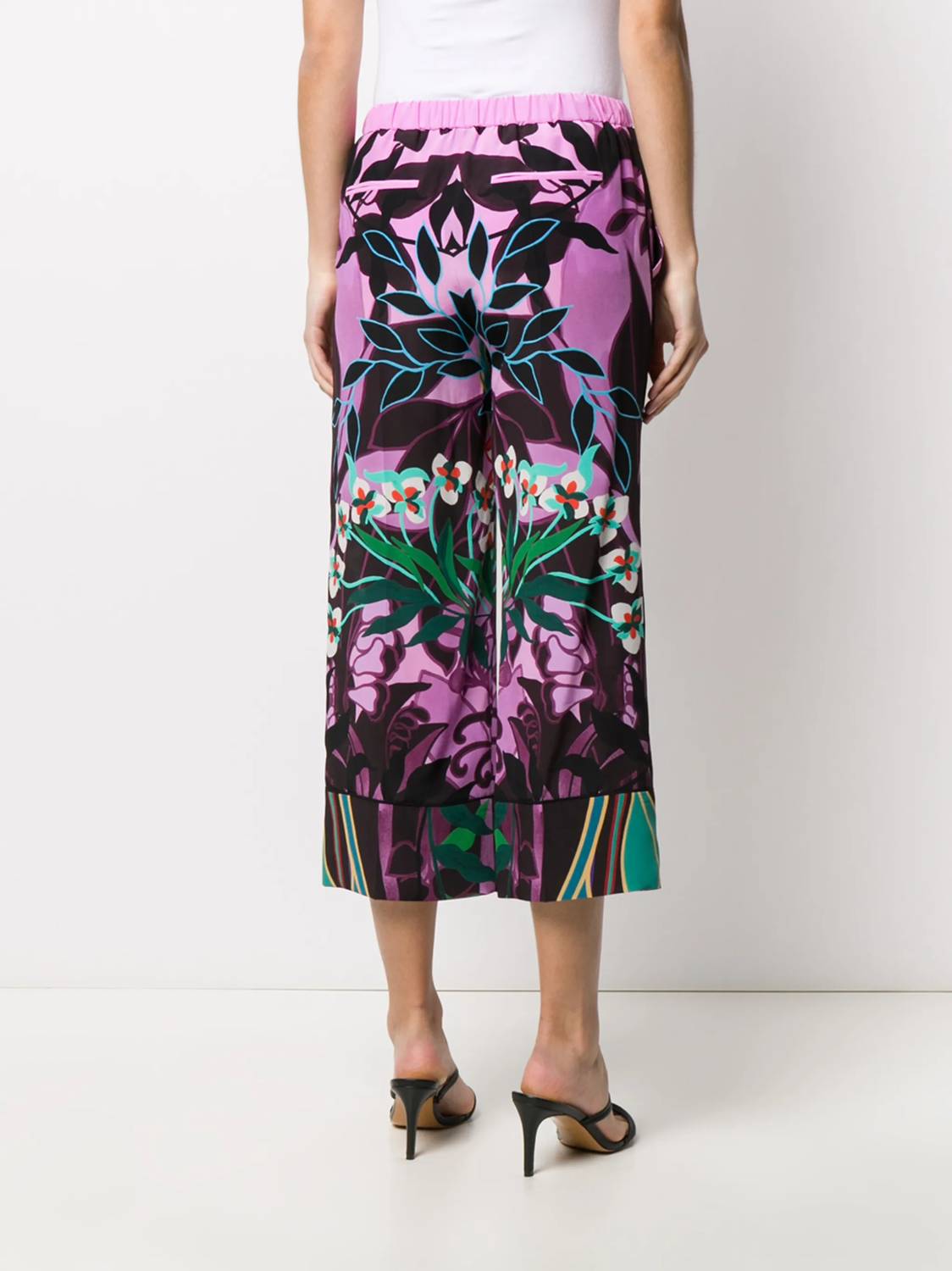 Valentino - Culottes With Orchid Print Pants