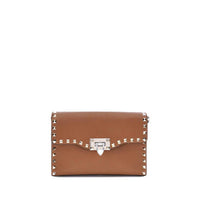 Valentino Garavani - Women's Rockstud Shoulder Bag - bags - brown - handbags