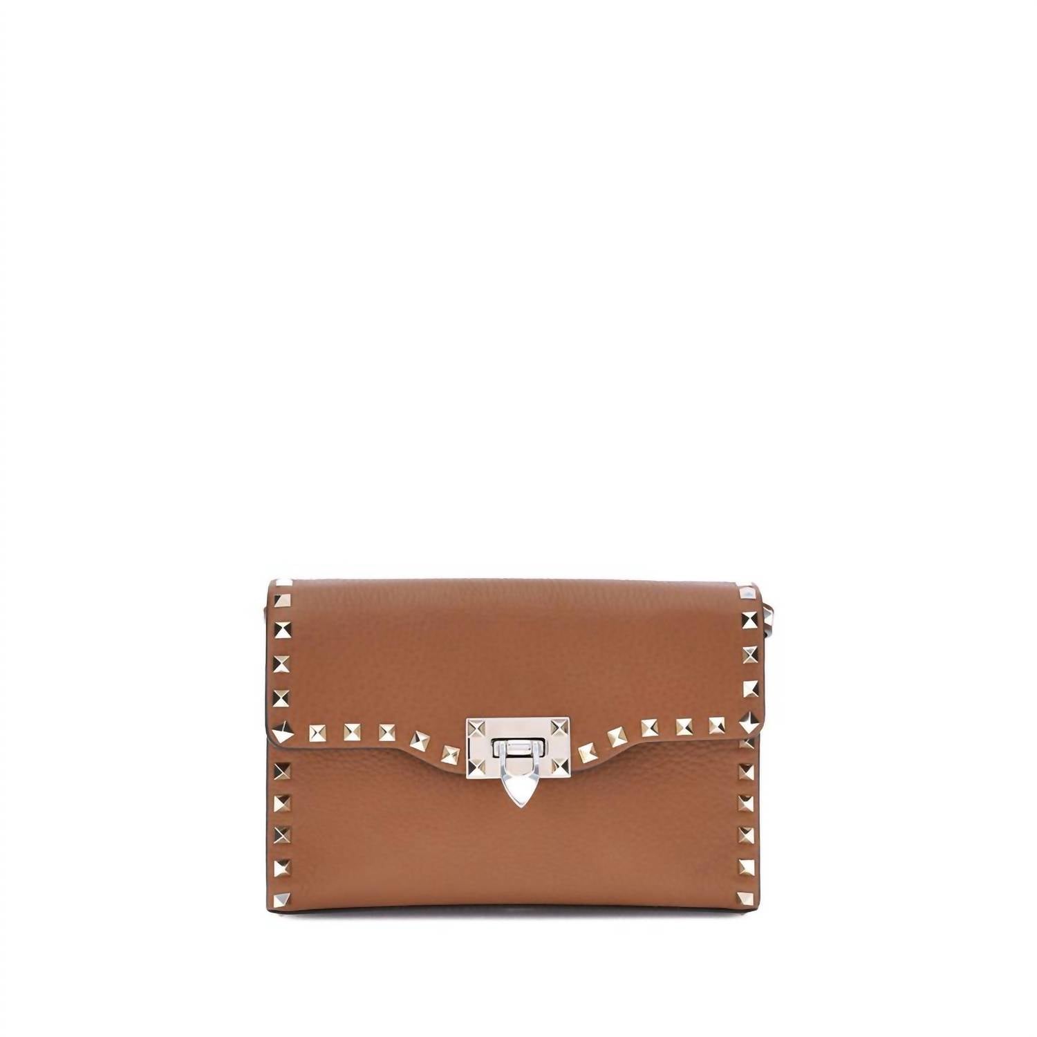Valentino Garavani - Women's Rockstud Shoulder Bag - bags - brown - handbags