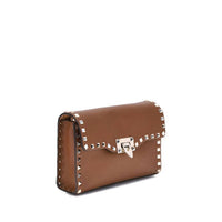 Valentino Garavani - Women's Rockstud Shoulder Bag - bags - brown - handbags