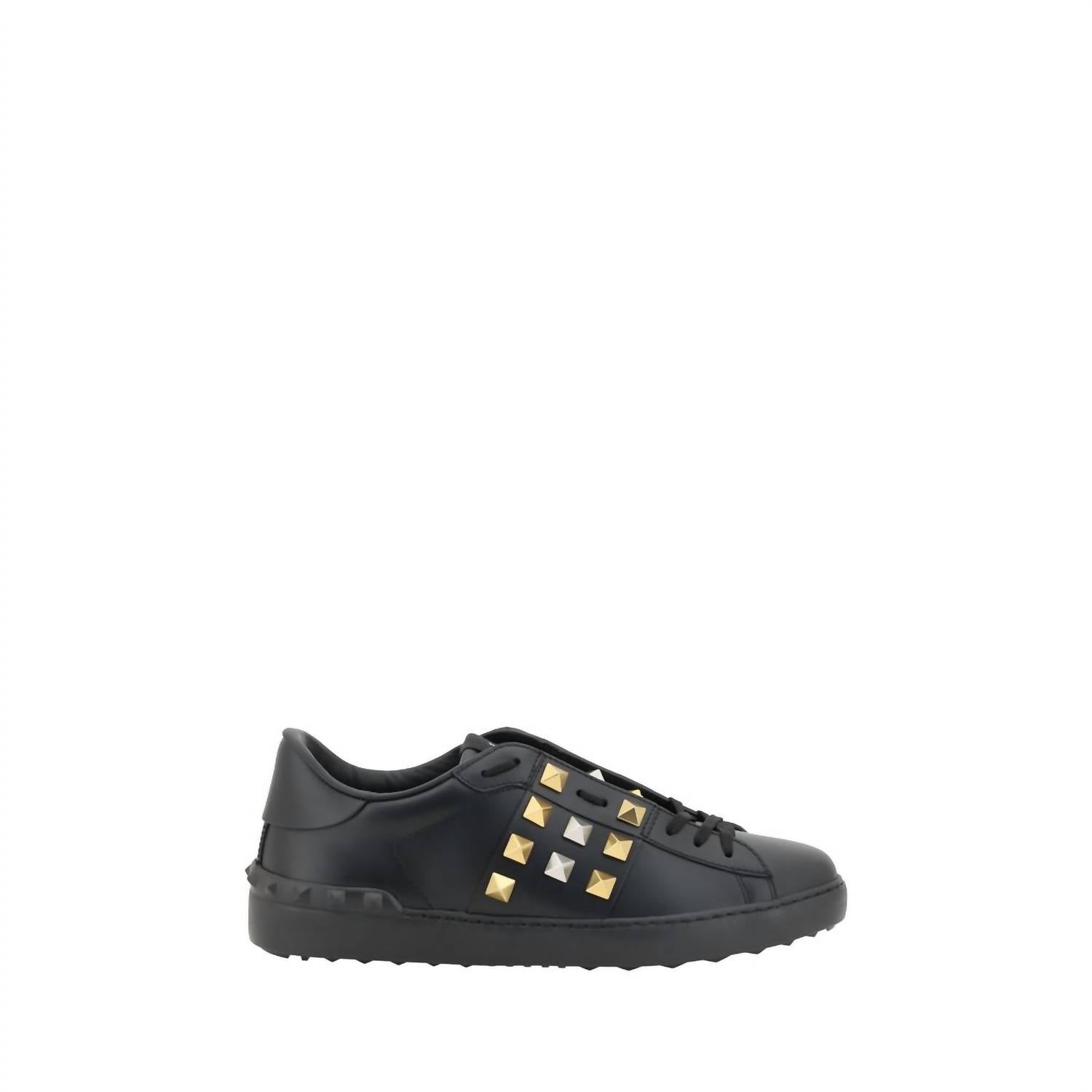 Valentino Garavani - Women's Wrockstud Sneakers - black - leather - shoes